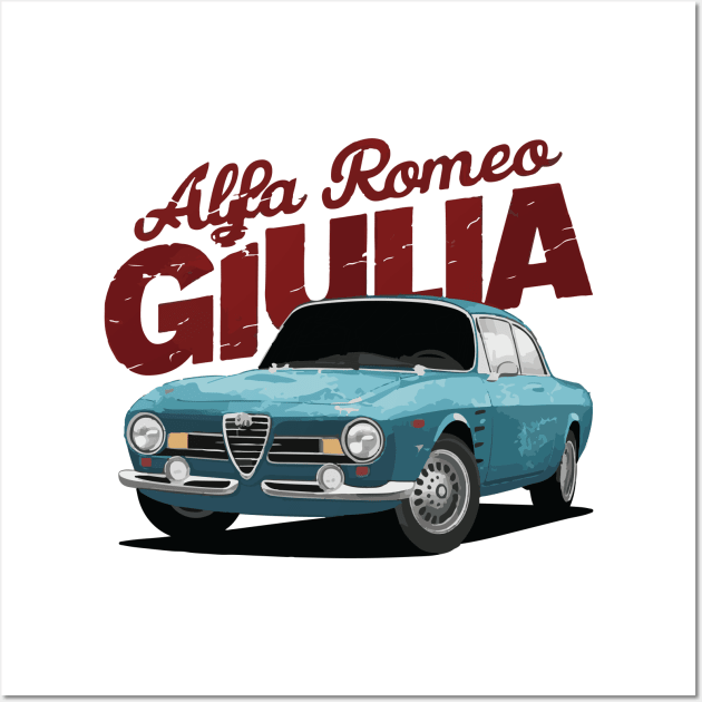 Alfa Romeo Giulia Vintage Car Wall Art by Cruise Dresses